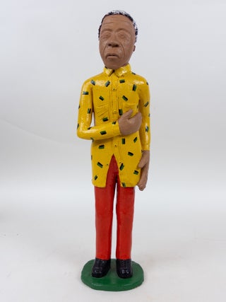 1413597 SCULPTURE OF NELSON MANDELA, HAITIAN FOLK ART