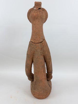 TERRACOTTA KNEELING FEMALE FIGURE, WEST AFRICA