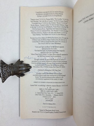 CENTRAL PARK: AN ANTHOLOGY [Signed]