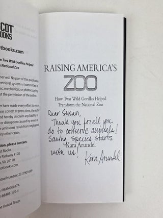 RAISING AMERICA'S ZOO: HOW TWO WILD GORILLAS HELPED TRANSFORM THE NATIONAL ZOO [Signed]
