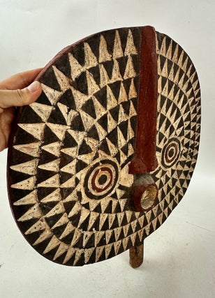 BOBO BWA CIRCULAR HAND PAINTED WOODEN MASK, BURKINA FASO