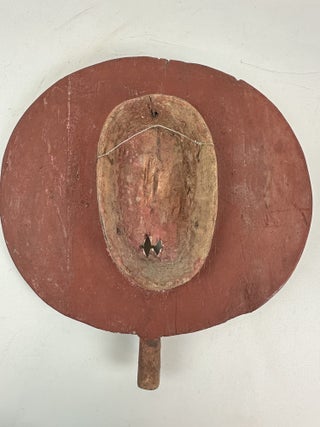 BOBO BWA CIRCULAR HAND PAINTED WOODEN MASK, BURKINA FASO