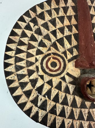 BOBO BWA CIRCULAR HAND PAINTED WOODEN MASK, BURKINA FASO