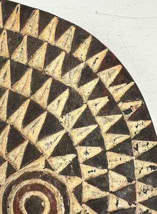 BOBO BWA CIRCULAR HAND PAINTED WOODEN MASK, BURKINA FASO