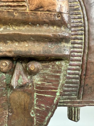 BAKOTA WOOD AND METAL STRIPS GUARDIAN FIGURE, GABON