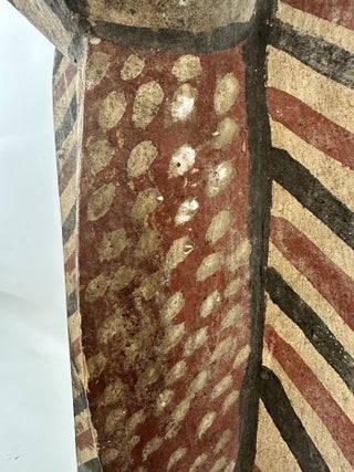 BOBO PAINTED WOODEN (RED & BLACK) BIRD SHOULDER MASK, BURKINA FASO