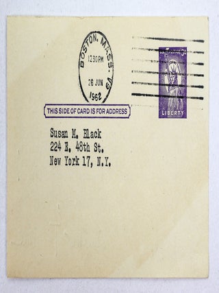 ANDREW TURNBULL | POSTCARD TO SUSAN BLACK [SHEEHAN]