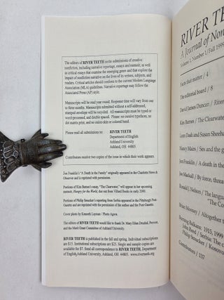 RIVER TEETH: A JOURNAL OF NONFICTION NARRATIVE [with] [ALS TO SUSAN SHEEHAN]