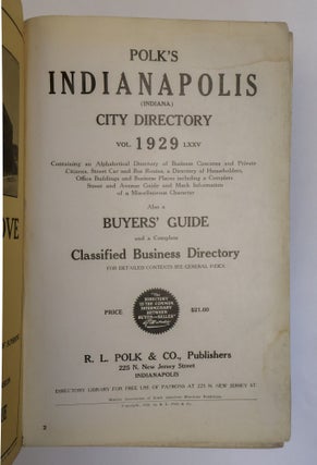 POLK'S INDIANAPOLIS (INDIANA) CITY DIRECTORY VOL. LXXV