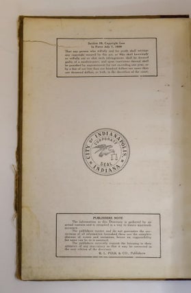 POLK'S INDIANAPOLIS (INDIANA) CITY DIRECTORY VOL. LXXV