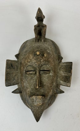 1413977 SENUFO KPELIE-TYPE WOODEN MASK, IVORY COAST
