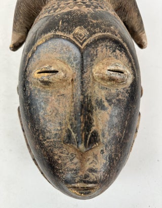 YAURE WOODEN HUMAN AND ANTELOPE MASK, IVORY COAST