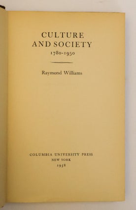 CULTURE AND SOCIETY 1780-1950