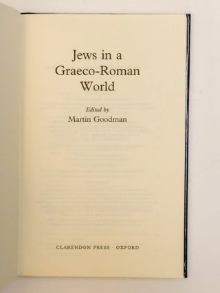 JEWS IN A GRAECO-ROMAN WORLD