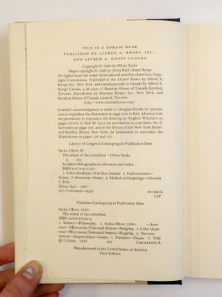 THE ISLAND OF THE COLORBLIND [Signed]