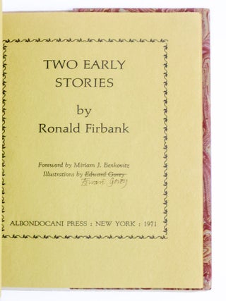 TWO EARLY STORIES [Signed by Gorey]