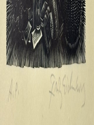 ORIGINAL WOOD ENGRAVING "THE CHEMIST" [Signed]