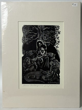 1414410 ORIGINAL WOOD ENGRAVING "LAO TZU" A.P. [Signed]. Fritz Eichenberg