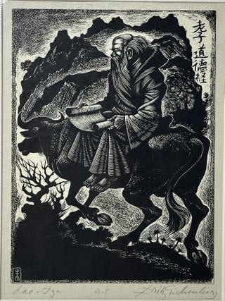 ORIGINAL WOOD ENGRAVING "LAO TZU" A.P. [Signed]