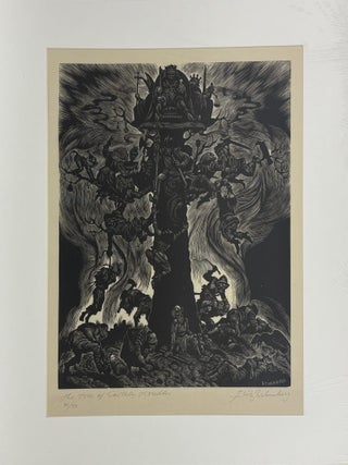 1414467 ORIGINAL WOOD ENGRAVING "THE TREE OF EARTHLY TROUBLES" [Signed]. Fritz Eichenberg
