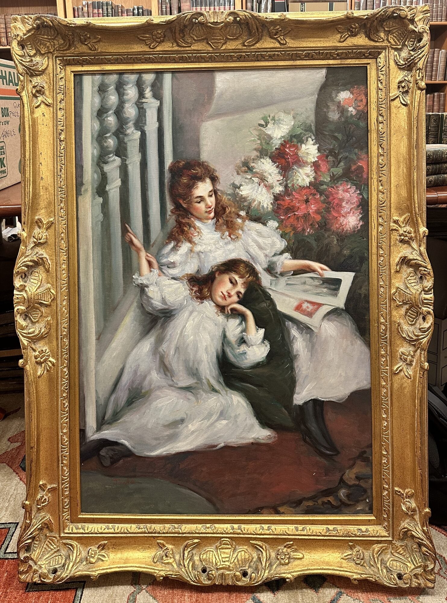 1414475 20th CENTURY REPRODUCTION "SISTERS" [Signed]. Elizabeth Adela Stanhope Forbes.