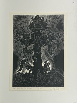 1414494 ORIGINAL WOOD ENGRAVING "THE TREE OF EARTHLY TROUBLES" [Signed]. Fritz Eichenberg