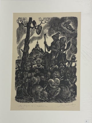 1414521 ORIGINAL WOOD ENGRAVING "THE ORIGIN OF SIMPLICIUS" [Signed]. Fritz Eichenberg