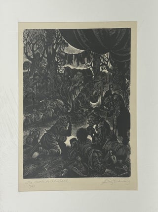 1414527 ORIGINAL WOOD ENGRAVING "ITHE MERODE BROTHERHOOD" [Signed]. Fritz Eichenberg