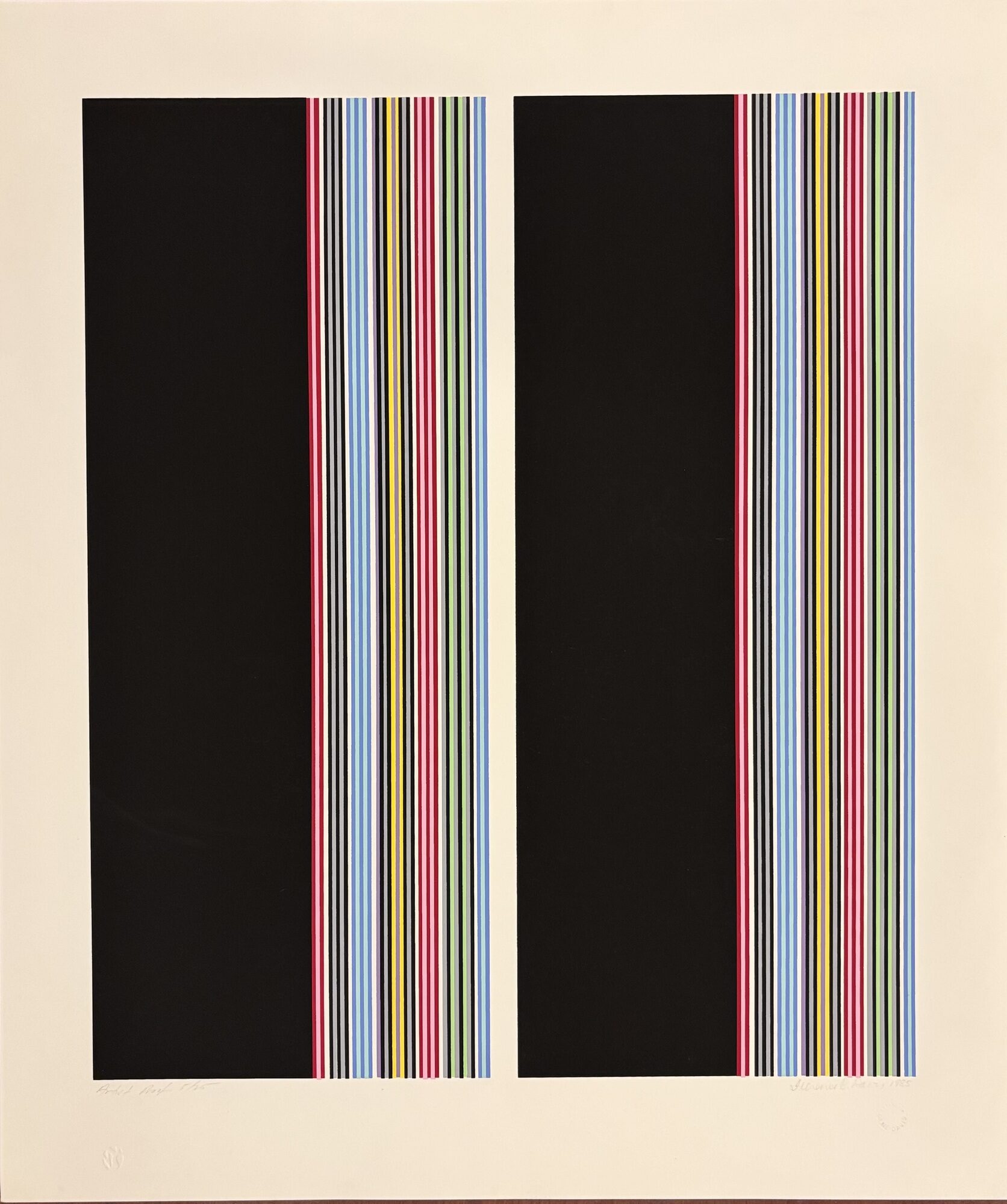 1414545 ORIGINAL 20th ANNIVERSARY SMITHSONIAN SERIES SCREEN PRINT [Signed]. Gene Davis.