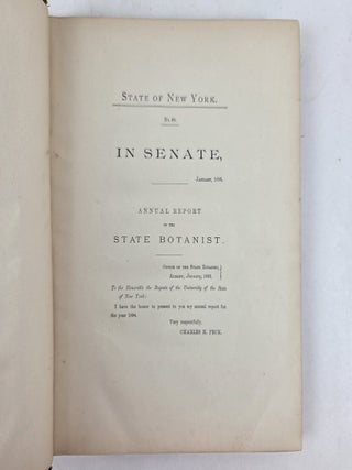 ANNUAL REPORT OF THE STATE BOTANIST OF THE STATE OF NEW YORK