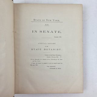 ANNUAL REPORT OF THE STATE BOTANIST OF THE STATE OF NEW YORK