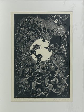 1414680 ORIGINAL WOOD ENGRAVING "ERASMUS - THE HUMAN COMEDY" [Signed]. Fritz Eichenberg