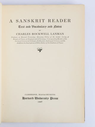 SANSKRIT READER