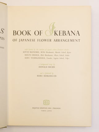 THE MASTERS' BOOK OF IKEBANA: BACKGROUND AND PRINCIPLES OF JAPANESE FLOWER ARRANGEMENT