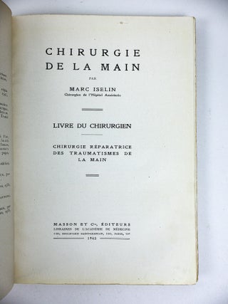 CHIRURGIE DE LA MAIN