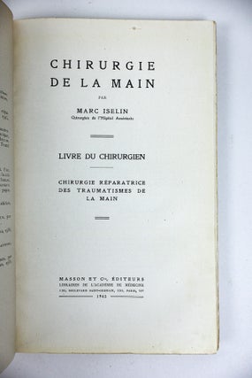 CHIRURGIE DE LA MAIN