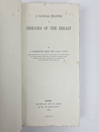 A CLINICAL TREATISE ON DISEASES OF THE BREAST