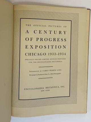 THE OFFICIAL PICTURES OF A CENTURY OF PROGRESS EXPOSITION CHICAGO 1933-1934