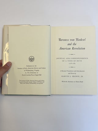 BARONESS VON RIEDESEL AND THE AMERICAN REVOLUTION
