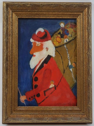 1415023 ORIGINAL PAINTING "JOLLY ST. NICK" [Signed]. David Courlander