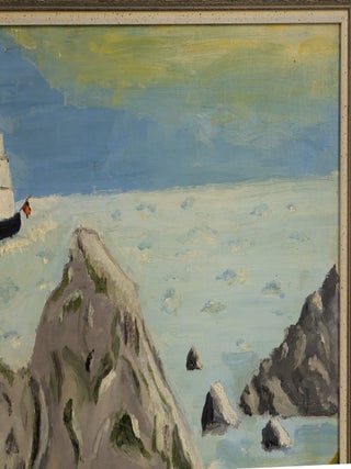 ORIGINAL PAINTING "THE THREE-MASTERS COMING IN" [Signed]