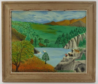 1415037 ORIGINAL PAINTING "ACROSS THE RIVER". David Courlander