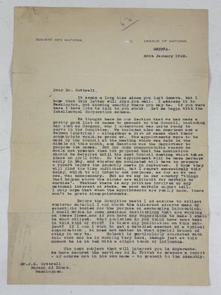 1415038 INAZO NITOBE | SIGNED LETTER TO FREDERICK GARDNER COTTRELL. Inazo Nitobe, Frederick...