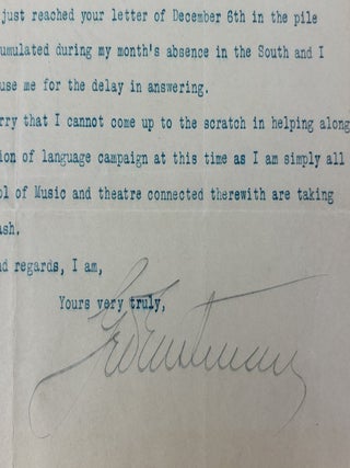 GEORGE EASTMAN | SIGNED LETTER TO FREDERICK GARDNER COTTRELL