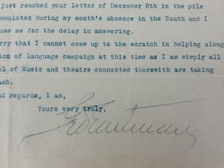 GEORGE EASTMAN | SIGNED LETTER TO FREDERICK GARDNER COTTRELL