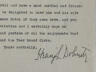 HENRY DOHERTY | SIGNED LETTER REGARDING FREDERICK GARDNER COTTRELL
