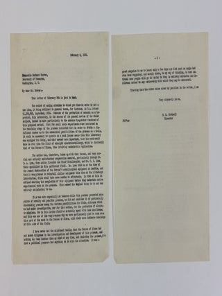 HERBERT HOOVER | SIGNED LETTERS TO FREDERICK GARDNER COTTRELL
