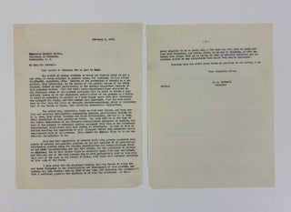 HERBERT HOOVER | SIGNED LETTERS TO FREDERICK GARDNER COTTRELL