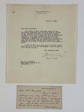 1415088 GEORGE HENRY DERN | SIGNED LETTERS TO AND REGARDING FREDERICK GARDNER COTTRELL. George...