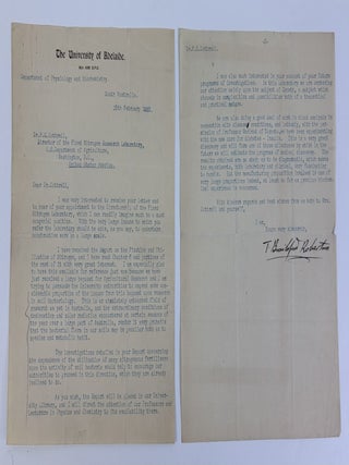 1415090 THORBURN BRAILSFORD ROBERTSON | SIGNED LETTER TO FREDERICK GARDNER COTTRELL. Thorburn...